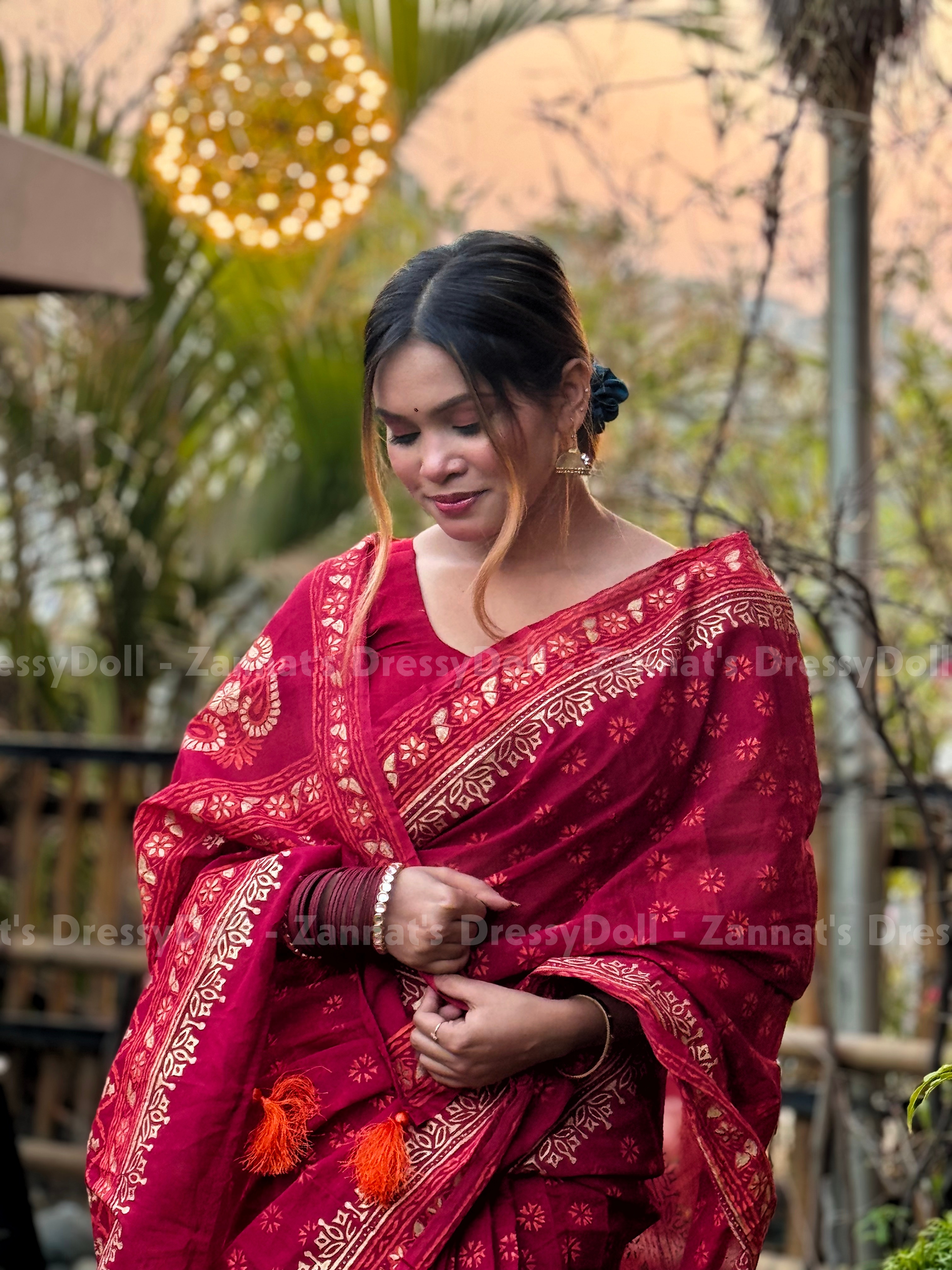 হাফসিল্ক শাড়ি