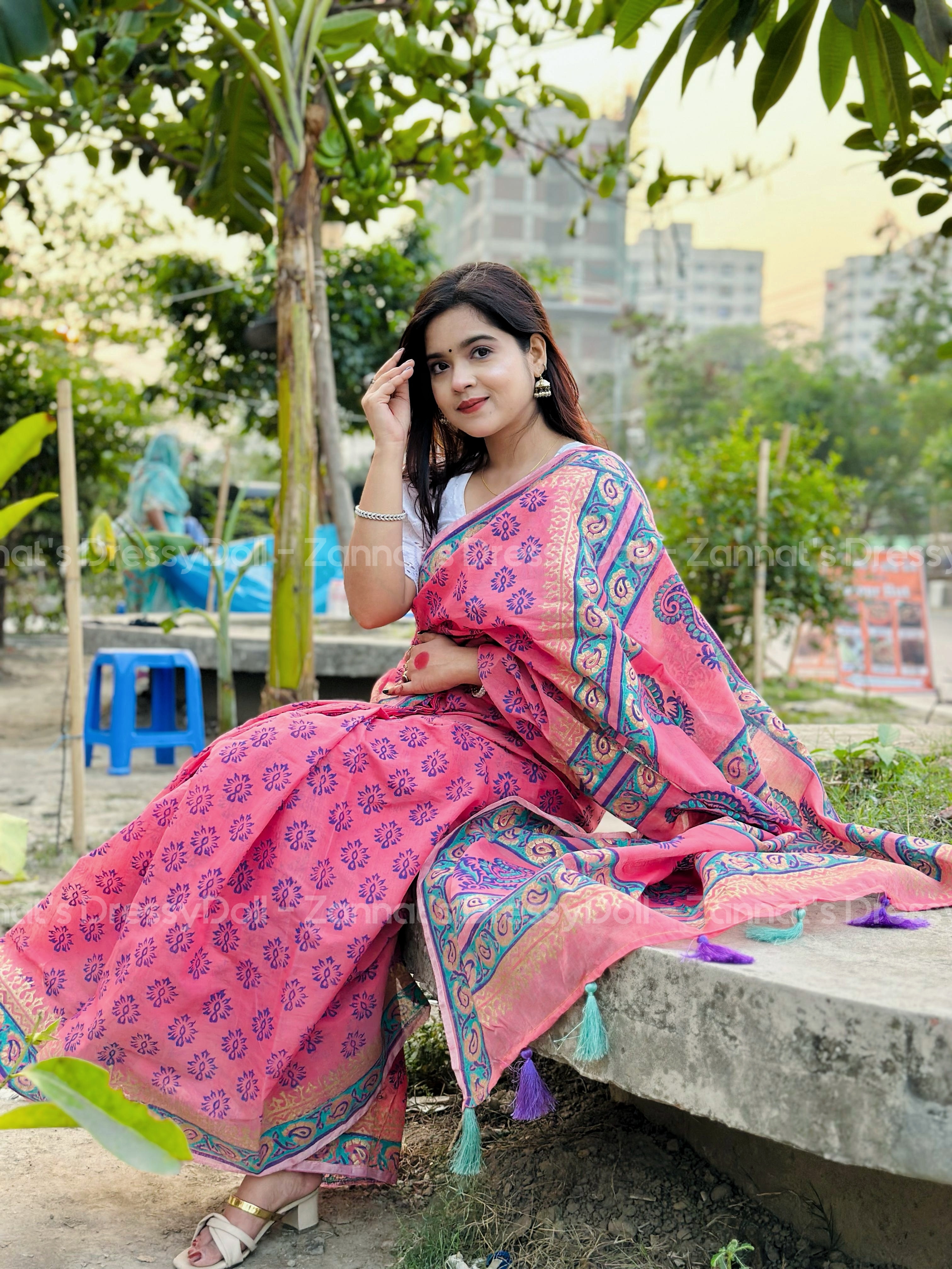 হাফসিল্ক শাড়ি