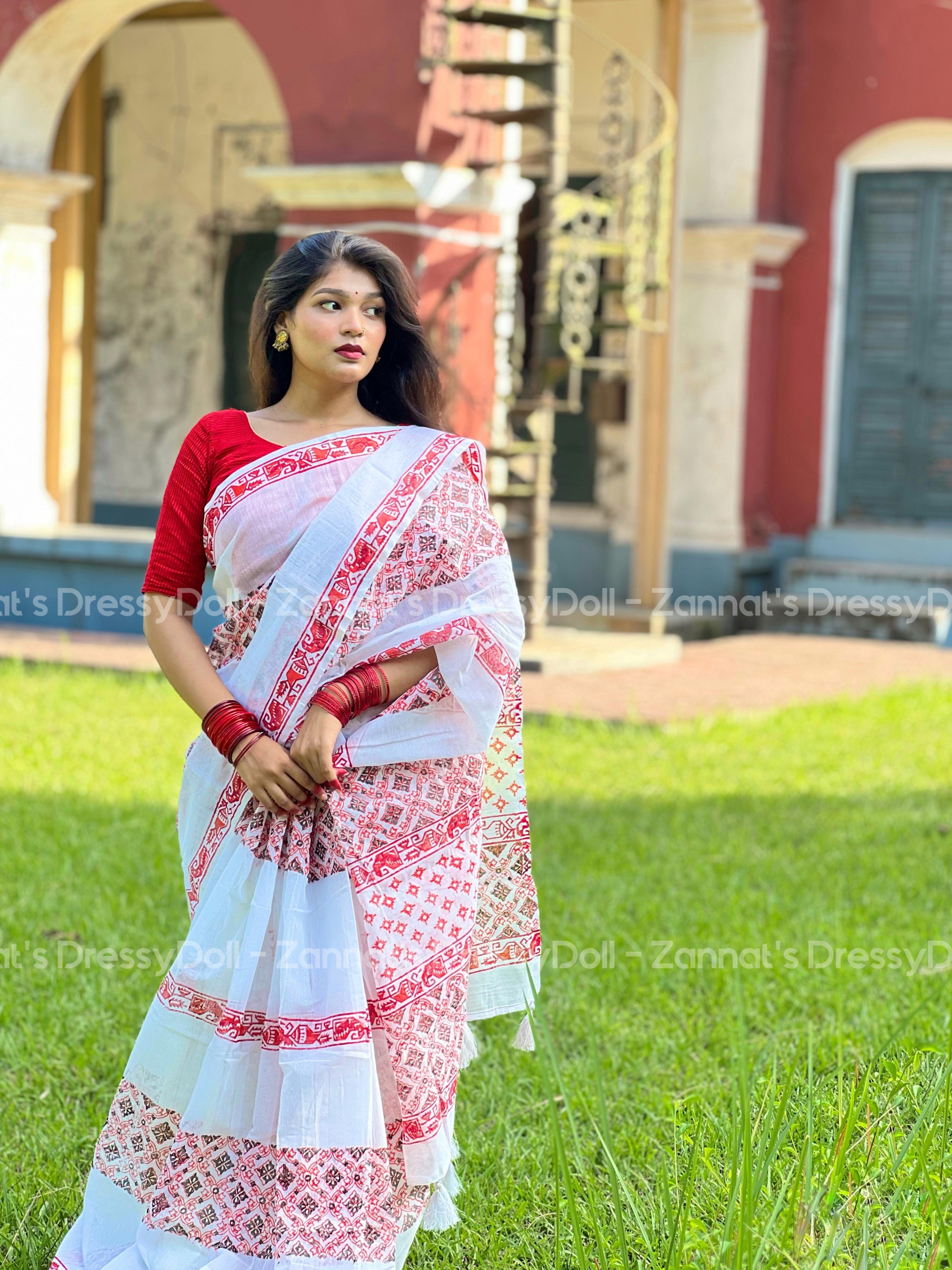 হাফসিল্ক শাড়ি