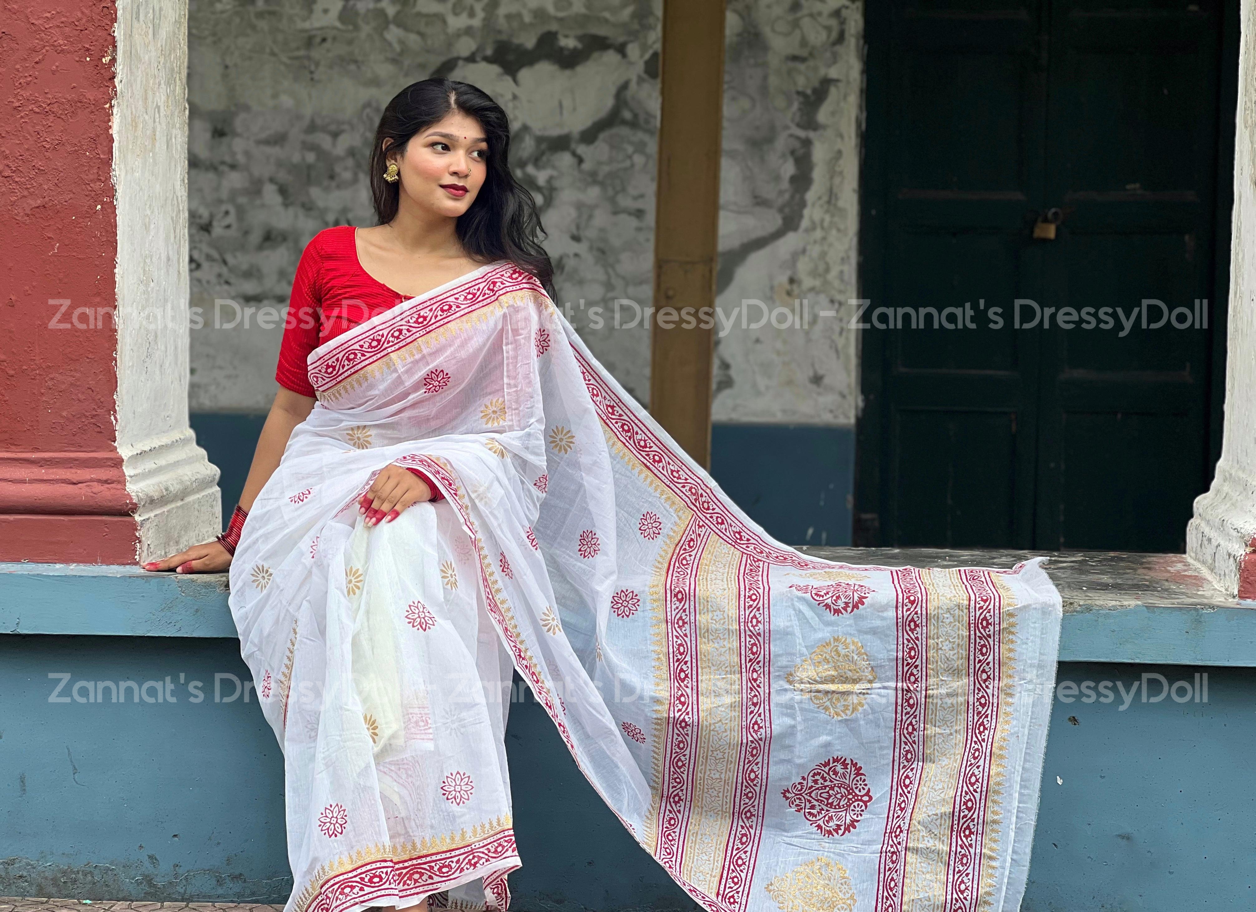 হাফসিল্ক শাড়ি