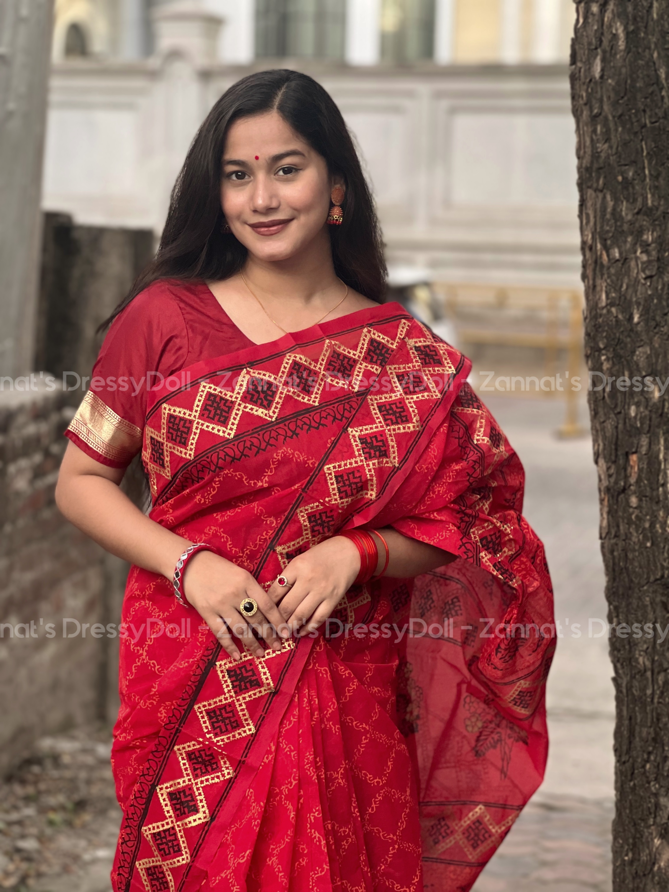 হাফসিল্ক শাড়ি