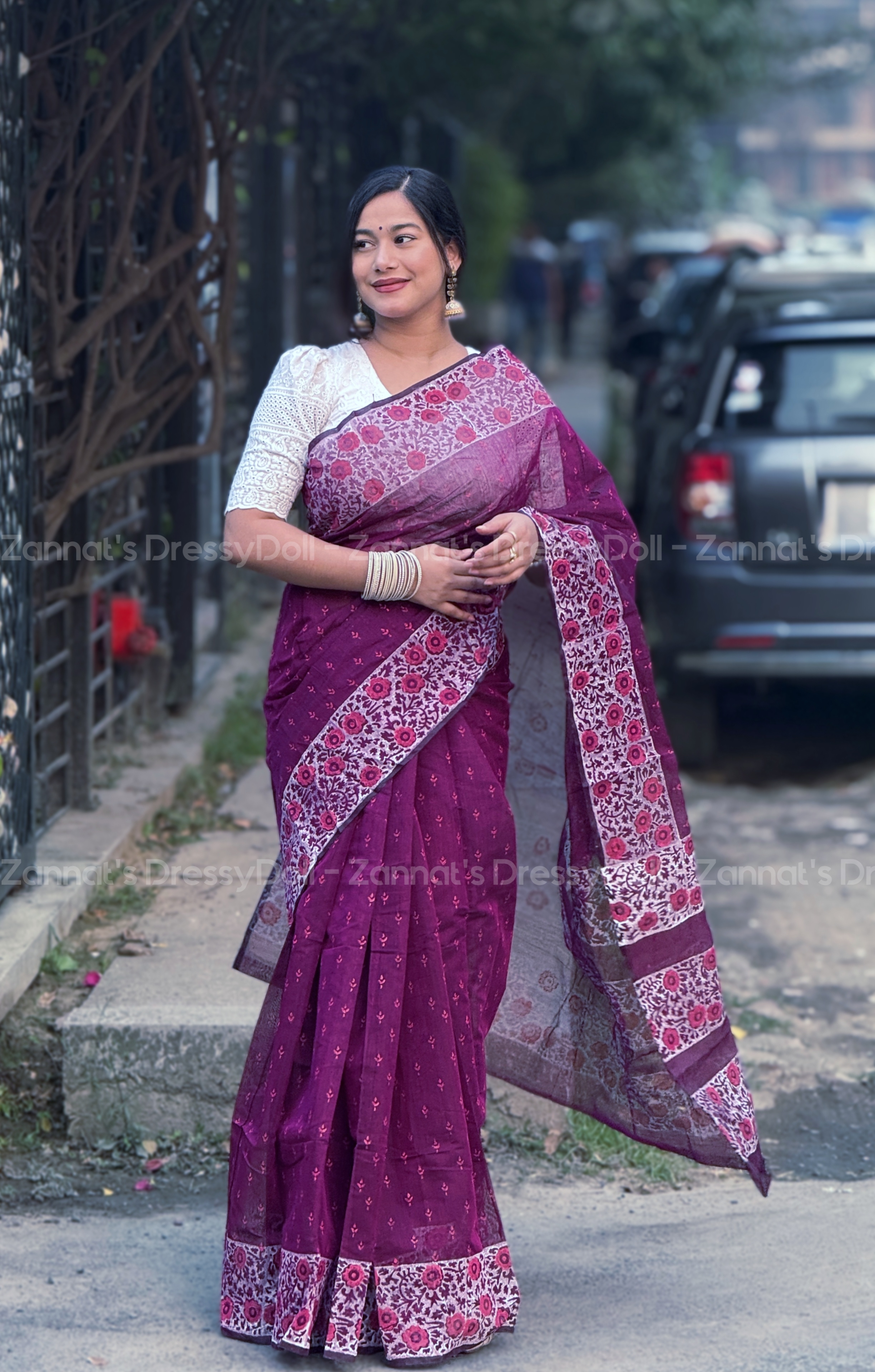 হাফসিল্ক শাড়ি