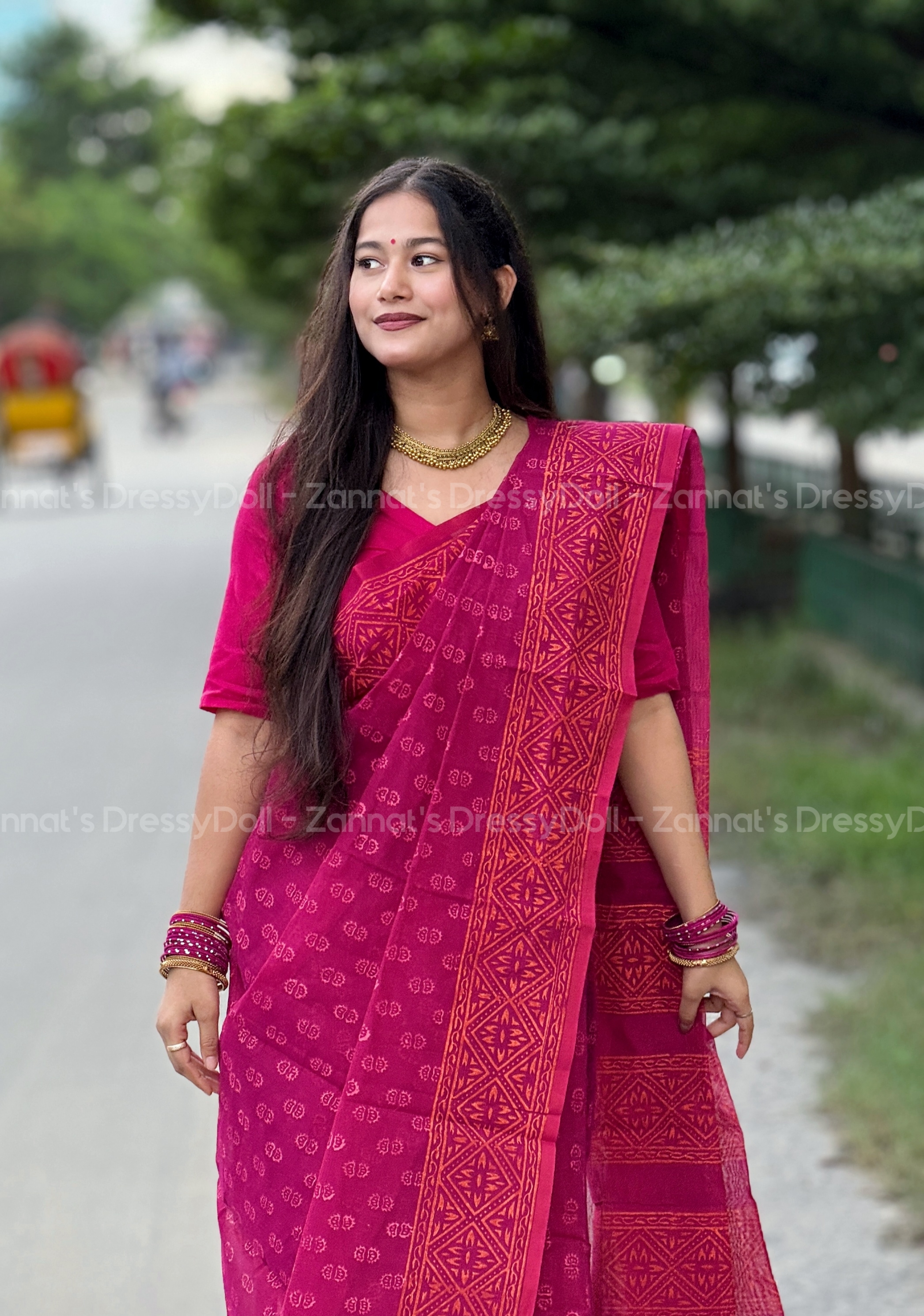হাফসিল্ক শাড়ি